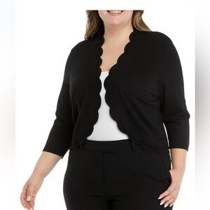 PerceptionsWomen's 3/4 Sleeve Scallop Bolero
Shrug Black- Med NWT